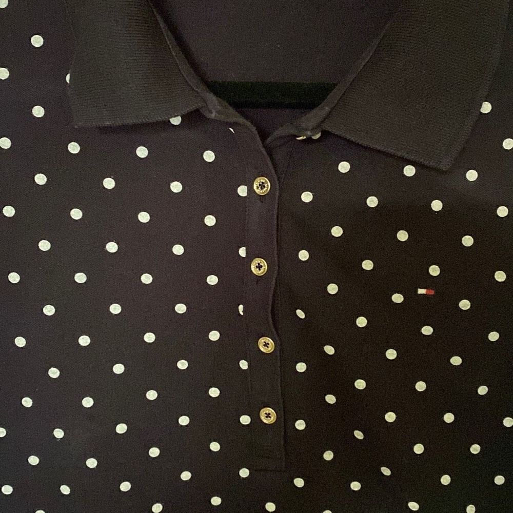 Tommy Hilfiger Women’s Navy with White Polka Dots Shirt Dress, Size M - Picture 2 of 7